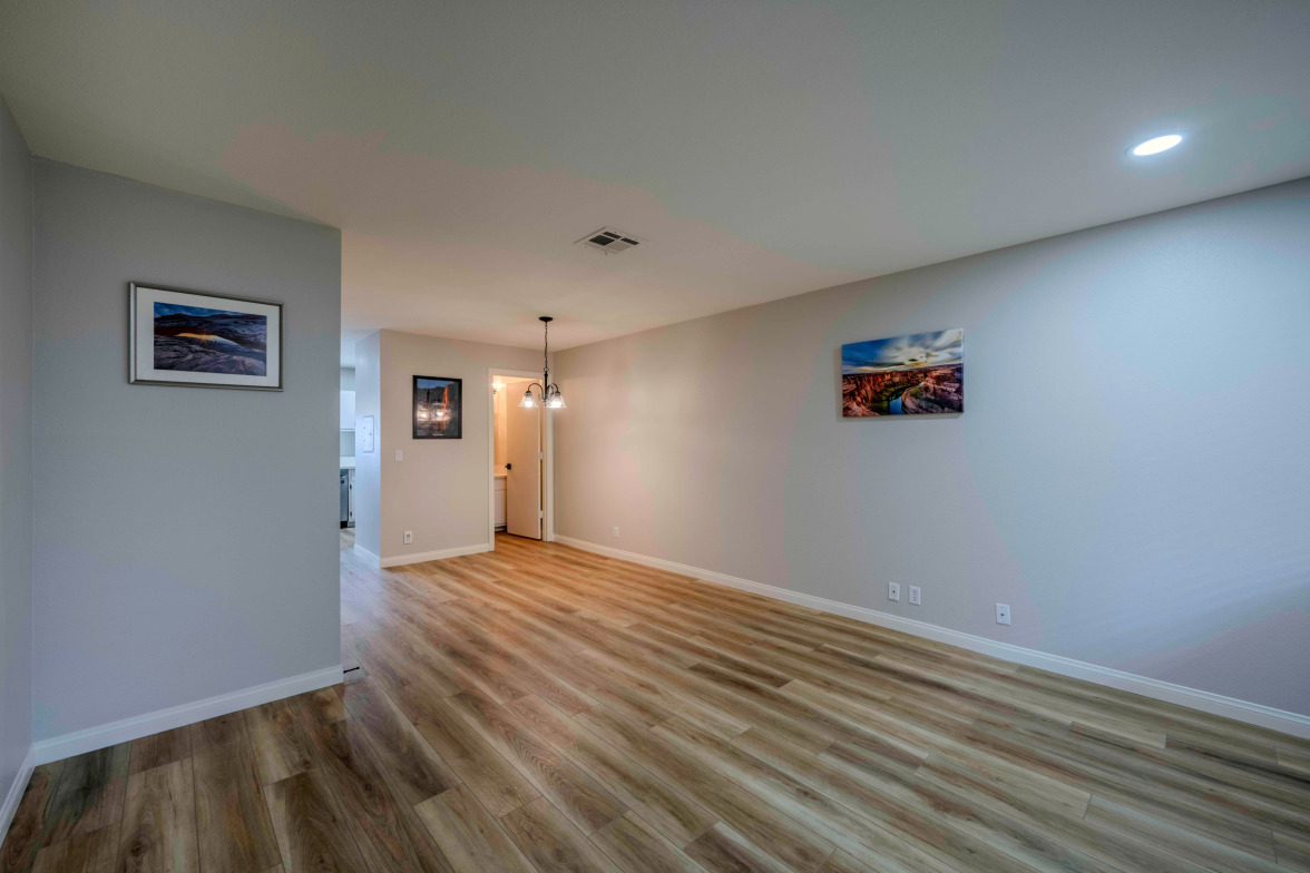 Entry to living room with half bath — 1303 Darlene Way Unit 301C, Boulder City, NV
