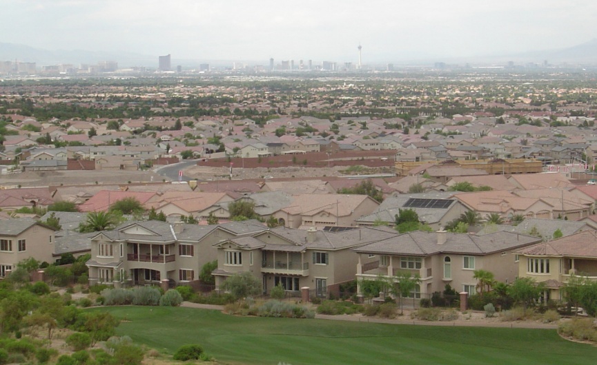 View of Las Vegas from an lot in MacDonald Highlands